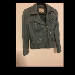 Lucky brand green leather jacket size small